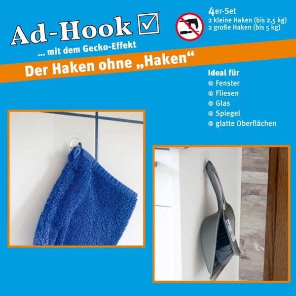 Ad-Hook Haken 4er-Set