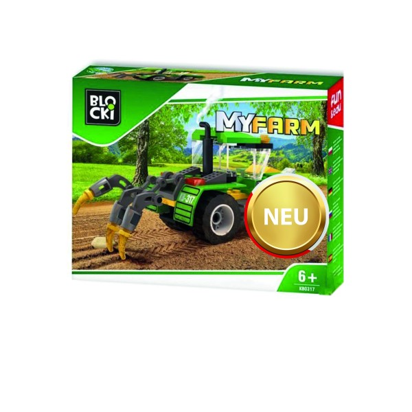 Traktor mit Pflug - Modell KB0317 Bauernhof Bausatz Spielzeug